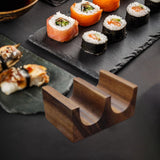 Maxbell Wooden Tacos Holder Multipurpose Divider Taco Platter for Counter Restaurant Double