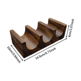 Maxbell Wooden Tacos Holder Multipurpose Divider Taco Platter for Counter Restaurant Triple