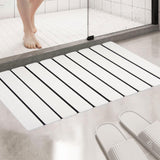 Maxbell Stone Bath Mat Compact Quick Drying Accessory for Entryway Countertop Indoor White