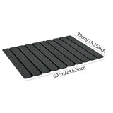 Maxbell Stone Bath Mat Compact Quick Drying Accessory for Entryway Countertop Indoor Black