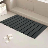 Maxbell Stone Bath Mat Compact Quick Drying Accessory for Entryway Countertop Indoor Black