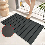 Maxbell Stone Bath Mat Compact Quick Drying Accessory for Entryway Countertop Indoor Black