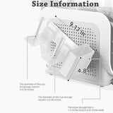 Maxbell Paper Cups and Lid Holder 3 in 1 Side Mount Bracket for Office Bridal Shower