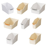 Maxbell Kitchen Cabinet Organizer Bin Versatile Container for Cabinet Office Kitchen Low White S