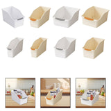 Maxbell Kitchen Cabinet Organizer Bin Versatile Container for Cabinet Office Kitchen Low White S