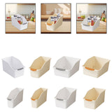 Maxbell Kitchen Cabinet Organizer Bin Versatile Container for Cabinet Office Kitchen Low White S