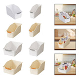 Maxbell Kitchen Cabinet Organizer Bin Versatile Container for Cabinet Office Kitchen Low White S