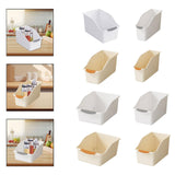Maxbell Kitchen Cabinet Organizer Bin Versatile Container for Cabinet Office Kitchen Low White S