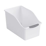 Maxbell Kitchen Cabinet Organizer Bin Versatile Container for Cabinet Office Kitchen Low White S