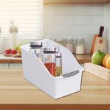Maxbell Kitchen Cabinet Organizer Bin Versatile Container for Cabinet Office Kitchen Low White S