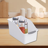 Maxbell Kitchen Cabinet Organizer Bin Versatile Container for Cabinet Office Kitchen Low White S