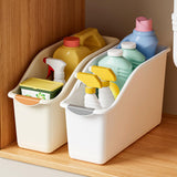 Maxbell Kitchen Cabinet Organizer Bin Versatile Container for Cabinet Office Kitchen Low Cream Yellow S