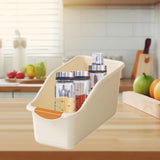 Maxbell Kitchen Cabinet Organizer Bin Versatile Container for Cabinet Office Kitchen Low Cream Yellow S
