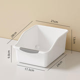 Maxbell Kitchen Cabinet Organizer Bin Versatile Container for Cabinet Office Kitchen Low White L