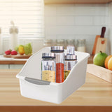 Maxbell Kitchen Cabinet Organizer Bin Versatile Container for Cabinet Office Kitchen Low White L