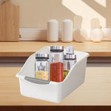 Maxbell Kitchen Cabinet Organizer Bin Versatile Container for Cabinet Office Kitchen Low White L