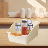 Maxbell Kitchen Cabinet Organizer Bin Versatile Container for Cabinet Office Kitchen Low Cream Yellow L