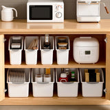Maxbell Kitchen Cabinet Organizer Bin Versatile Container for Cabinet Office Kitchen High White S