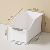 Maxbell Kitchen Cabinet Organizer Bin Versatile Container for Cabinet Office Kitchen High White L