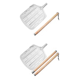 Maxbell Pizza Peel Oven Accessories Practical Kitchen Utensils Aluminum Pizza Paddle Total length 89.5cm