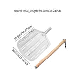Maxbell Pizza Peel Oven Accessories Practical Kitchen Utensils Aluminum Pizza Paddle Total length 89.5cm