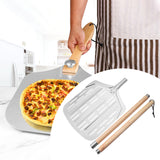 Maxbell Pizza Peel Oven Accessories Practical Kitchen Utensils Aluminum Pizza Paddle Total length 135cm