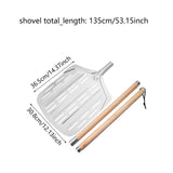 Maxbell Pizza Peel Oven Accessories Practical Kitchen Utensils Aluminum Pizza Paddle Total length 135cm