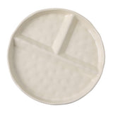Maxbell Serving Platter Easy to Fill Practical 3 Compartments Porcelain Dinner Plate round white