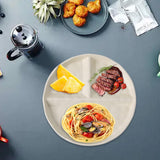 Maxbell Serving Platter Easy to Fill Practical 3 Compartments Porcelain Dinner Plate round white