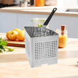 Maxbell Pasta Pot Strainer Basket Insert for Smaller Portions Perforated Deep Pocket