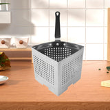 Maxbell Pasta Pot Strainer Basket Insert for Smaller Portions Perforated Deep Pocket