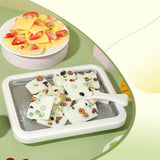Maxbell Ice Cream Maker Homemade Easy to Clean Fun Families Activities Ice Cream Pan White No Lid
