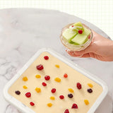 Maxbell Ice Cream Maker Homemade Easy to Clean Fun Families Activities Ice Cream Pan White No Lid