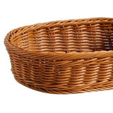 Maxbell Imitation Rattan Storage Basket Decor Woven Basket for Bedroom Bathroom Home 29cmx21cmx8cm
