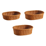 Maxbell Imitation Rattan Storage Basket Decor Woven Basket for Bedroom Bathroom Home 29cmx21cmx8cm