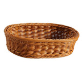 Maxbell Imitation Rattan Storage Basket Decor Woven Basket for Bedroom Bathroom Home 29cmx21cmx8cm