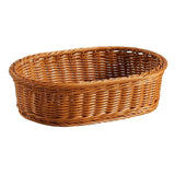 Maxbell Imitation Rattan Storage Basket Decor Woven Basket for Bedroom Bathroom Home 33cmx24cmx9cm