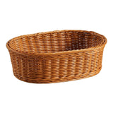 Maxbell Imitation Rattan Storage Basket Decor Woven Basket for Bedroom Bathroom Home 34cmx26cmx10cm
