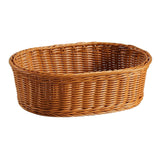 Maxbell Imitation Rattan Storage Basket Decor Woven Basket for Bedroom Bathroom Home 34cmx26cmx10cm