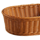 Maxbell Imitation Rattan Storage Basket Decor Woven Basket for Bedroom Bathroom Home 34cmx26cmx10cm