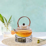 Maxbell Tea Teapot Warmer Stainless Steel Home for Other Heatproof Dish Glass Teapot Silver