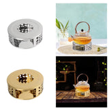 Maxbell Tea Teapot Warmer Stainless Steel Home for Other Heatproof Dish Glass Teapot Silver