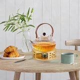 Maxbell Tea Teapot Warmer Stainless Steel Home for Other Heatproof Dish Glass Teapot Gold