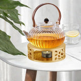 Maxbell Tea Teapot Warmer Stainless Steel Home for Other Heatproof Dish Glass Teapot Gold