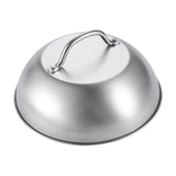 Maxbell Stainless Steel Pan Lid Practical Griddle Cover for Outdoor Barbecue Kitchen