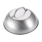 Maxbell Stainless Steel Pan Lid Practical Griddle Cover for Outdoor Barbecue Kitchen