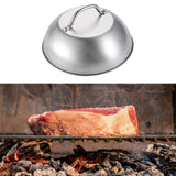 Maxbell Stainless Steel Pan Lid Practical Griddle Cover for Outdoor Barbecue Kitchen