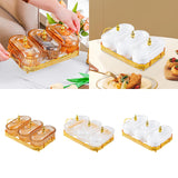 Maxbell Snack Serving Tray 3 Compartments Platter Candy Plate for Candy Nuts