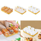 Maxbell Snack Serving Tray 3 Compartments Platter Candy Plate for Candy Nuts