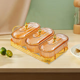 Maxbell Snack Serving Tray 3 Compartments Platter Candy Plate for Candy Nuts